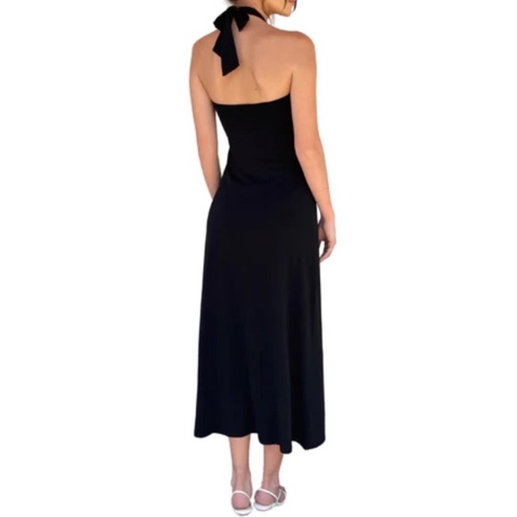 Solid & Striped‎ Tati Cut Out Halter Midi Dress Size Small - Picture 2 of 11